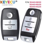 스마트 원격 키 Fob z 8A 칩 kia호환 Stonic Rio 95440-H8000 H8100 433MH NY0SYEC4F0B1611