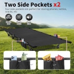 2개의 측면 포켓이 초경량 캠핑 침대 330파운드의 휴대용 접이식 가벼운 여행을 위한 수면 베이스 캠프 하이킹 등산 수면