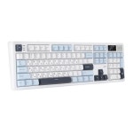지클릭커 지클릭커 파도프로젝트 WK107 제주스위치 8K 풀윤활 무선 블루투스 기계식 키보드 화이트 마린