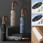 UV차단 테무르 우드그립 고급3단우산