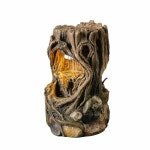 GOSSI 실내 분수 아름다운 그루터기 휴식 빗물 명상 책상 예술 폭포 가정 사무실 장식 22013 Light