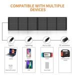 케쇼얄 휴대용 태양광 패널 - 캠핑 휴대폰 태블릿 장치를 위한 5V USB 18V DC가 포함된 60W 접이식 발전소와 호환 100W 5-18V