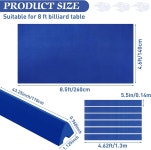 8피트 풀 테이블 프리컷 펠트에 6개의 천 스트립과 바 클럽 호텔 교체용 고무 범퍼 6개를 사용한 믹스위어 당구