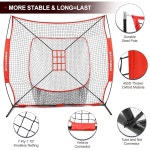 스토젬 야구 소프트볼 연습 네트 77피트 - 티 볼 캐디 배트 스트라이크 존이 휴대용 타격 투구 타격 훈련 백스탑
