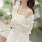 여름가디건 시스루 슬림라인 여성스런 펀칭 가디건