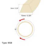 하핑턴 M38 산업용 재봉틀 벨트 38 외부 둘레 고무 삼각형 V-벨트 M27