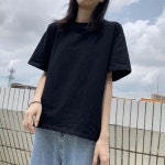 여자 루즈핏 스타일 다양한 무지 반팔 티셔츠