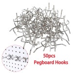 Pegboard 후크 50pcs Pegs 보드 작업장 스토리지 디스플레이 차고 조직 철강 교수형 도구 소매점