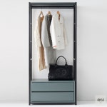 직코몰 스틸 시스템 행거 D 800 침실수납 장롱 철제행거 G5353