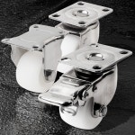 경량소형 50mm스텐 이동바퀴 가구교체 이동식책상 미니캐스터 앵글