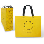 스마일 미니 고급 휴대용 리유저블백 장바구니 부직포 가방 포켓 소형 답례품 쇼퍼백 접이식 튼튼한