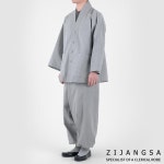 지장사 1181 고급면 2피스 승복 풀질 안해도 됩니다 비구스님 비구니스님 스님 사찰복 적삼 사폭바지 법복 생활한복 개량한복 지장사 중 남성 100