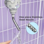 케이지용 배넌 개 물 디스펜서 개 고양이 토끼를 위한 34온스 자동 급식 상자 물병 애완동물 노즐 직경 BPA 프리 15oz