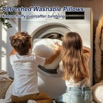 파보카마 베개 표준 사이즈 세트 4개의 호텔 컬렉션 침대 4팩 허리 배 또는 옆잠자는 사람을 위한 부드럽고 지지력 세탁 가능한 4팩