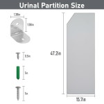47 24 소변기 칸막이 벽걸이형 호텔 학교 유치원 쇼핑몰 공공장소용 남성 PCS 1대 120