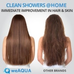 WEAQUA 헤비 듀티 샤워 필터 패밀리 2팩 u2013 99 경수 염소 불소 중금속 미세 생명체 유기물 등 제거 2 Pack Family - Chrome