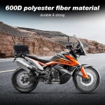 HHLUP 오토바이 테일백 15L - 방수 PU 가죽 시트백 스포츠 백팩 투어용 다기능 러기지 뒷좌석용 스트랩이 새들백