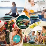 스틸 텅 드럼 6 11노트 비 차임벨 빗방울 야외 정원용 그린 Sky