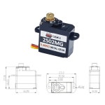 RC 자동차 모델 보트 고정익 헬리콥터 비행기 로봇 장난감용 GOTEC 2PCS 2g 미니 서보 마이크로 풀 메탈 기어 디지털 서보 Gs9018mg