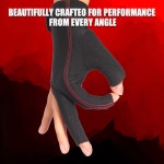 왼손용 콘시나 당구장 장갑 3 핑거 스누커 큐 스포츠 사이즈 퀵 드라이 통기성