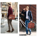 에스타러 남성용 가죽 서류 가방 15 6 사무실 업무 여행용 노트북 메신저백 전문가용 컴퓨터 숄더백 빈티지 15 6 Inch Vintage