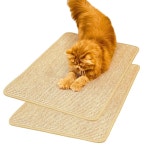 2팩 고양이 긁힘 매트 23 6 X 15 7 황마 테두리가 시살 소파 카펫 바닥 침대 발 보호