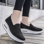 여성용 통기성 슬립온 니트 스니커즈 통굽 캐주얼 신발 CCS7C0C