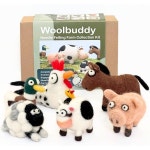 울버디 바늘 펠팅 키트 - 초보자와 성인을 위한 농장 동물 미니 패드 부드러운 울 4개 명확한 영어 설명서 Dino Kit