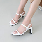 쁘띠제 쁘띠제 스퀘어 스트랩 샌들 힐 구두 시에나