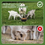 Maxdot 3피스 고무 사료 팬 손잡이 3갤런 내구성 다용도 말 사료통 가축 반려동물 사료용 물그릇 3