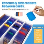 4팩 스포츠 카드 박스 3120 카운트 카드보드 보관함 벌크 야구 10개 디바이더 게임 8