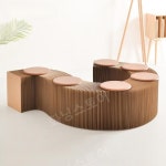 종이가구 플렉시블 접이식 의자 스툴 인테리어 아코디언 커스텀 3개 종이 1 커스텀 사이즈