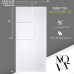 NOVA 럭셔리 린넨 - 욕실용 호텔 터키 타월 세트 6개 수건 세트 순백
