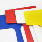 정원 식물이름 대형 푯말 1개 색상랜덤 티자형 식물 이름표 텃밭 라벨 팻말 나무 띠 PP 화분 T자형 T형 가