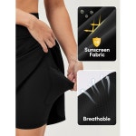 주머니가 여성용 IUGA 20 골프 코트 배 조절 무릎 길이 운동 테니스 스커트 하이웨이스트 캐주얼 Small