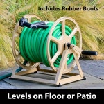 리버티 가든 709 스틸 월 바닥 호스 릴 5 8 200피트 보유 - Tan 17 6 x 22 15 Tan Hose Reel