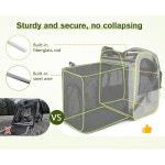 페큐트 고양이 캐리어 백팩 통기성 메쉬가 확장형 고양이용 반려동물 최대 17파운드의 작은 강아지용 여행 하이킹 캠핑 야외용 애견 백팩