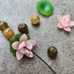 굿즈 불교 팬던트 참 감성 미니 장식 키링부자재 염주만들기 염주팬던트 연꽃 연잎