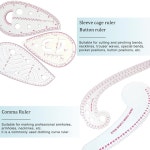 HLZC 클리어 메트릭 재봉 자 세트 초보자를 위한 프렌치 커브 패턴 키트 A-9피스 세트 iece Set A-9-P