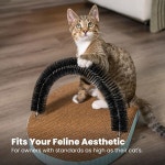 셀프 그루밍 스테이션 오렌지를 위한 탈착식 곡선 브러시가 캣스테이지 스크래치 고양이 스크래처 Hunting Box