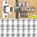 1 10pcs 스테인레스 스틸 캐비닛 도어 경첩 버퍼 주방 옷장 문 나사와 가구 하드웨어 도구 2PCS