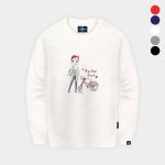 진마니아 진마니아 진마니아 고양이와 걸 맨투맨티 남녀공용 S 오버핏 박스티 루즈핏 긴팔 면티 단체티 티셔츠