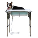 중소형 반려견 목욕 샤워 그루밍을 위한 도그빙픽 반려견 욕조 고가 접이식 휴대용 세면대 M