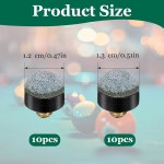 소크리시 20 PCS 당구 풀 큐 팁 12 스크류 온 팁 교체 키트 교체용 스틱 액세서리 아케이드