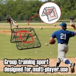 스토젬 야구 소프트볼 리바운더 네트 피치 백 축구 수비 리바운더 던지기 연습용 양면 조절 가능한 멀티 스포츠 투구 네트