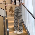 PETITBATH 여름 스트라이프 와이드 팬츠 슬림핏 하이웨스트 캐주얼 팬츠 WZS 122 M 48-53kg