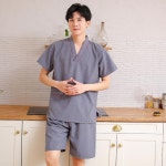 황토방 사우나 단체 찜질복 찜질방 숯가마 마사지옷 남그레이