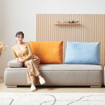 보니애가구 퍼스 아쿠아텍스 3중레이어 패브릭 등받이 모듈 소파 스툴미포함