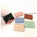 여성 크로커다일 레더 버클 가드 지갑 심플 지갑