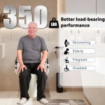 화장실 안전 레일 좌석용 프레임 노인용 폭 조절 가능한 그립 바 지지대 350파운드 흑백